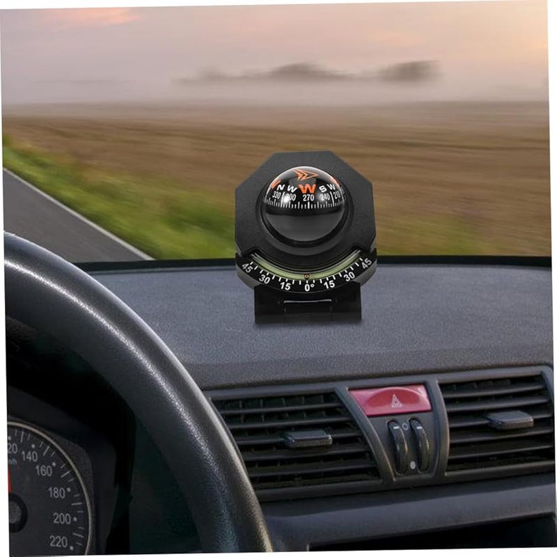 HIAKDOFT 2 قطعة بوصلة سيارة مع مقياس الميل تركيب لوحة القيادة ملاحة سيارات عالية الدقة - Image 5